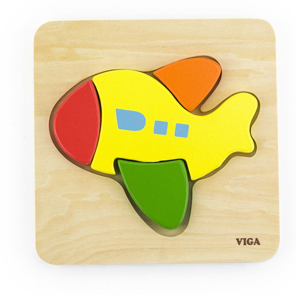 E-shop Drevené puzzle pre najmenších Viga Lietadlo - 40407