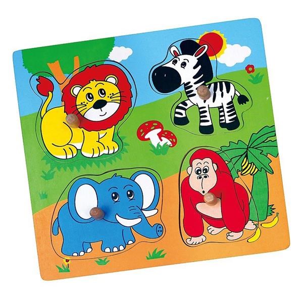 E-shop Detské drevené puzzle s úchytmi Viga ZOO - 40408