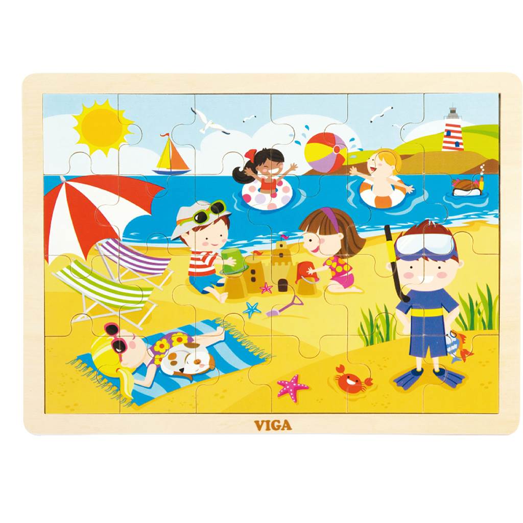E-shop Detské drevené puzzle Viga Leto - 40413