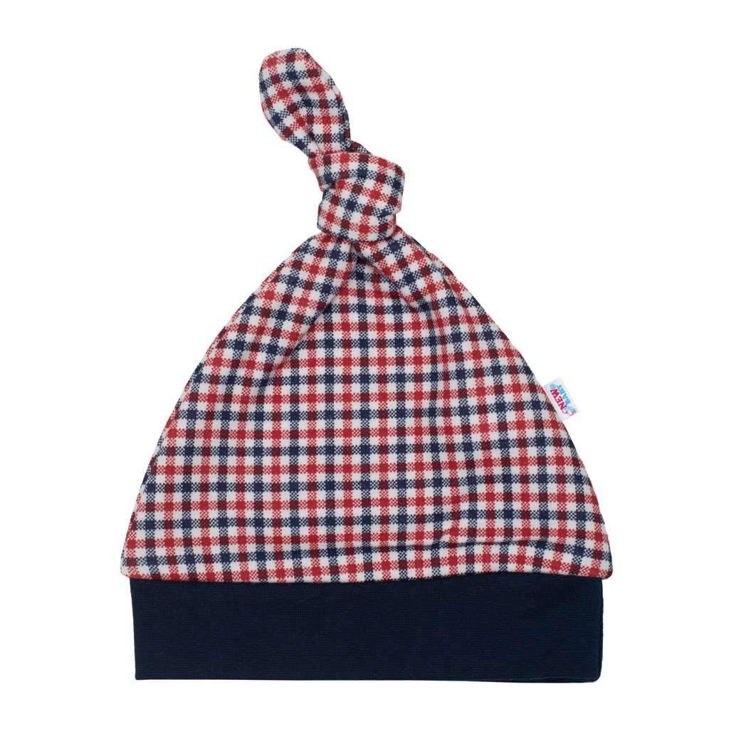 E-shop Dojčenská bavlnená čiapočka New Baby Checkered, 74 (6-9m) - 40445