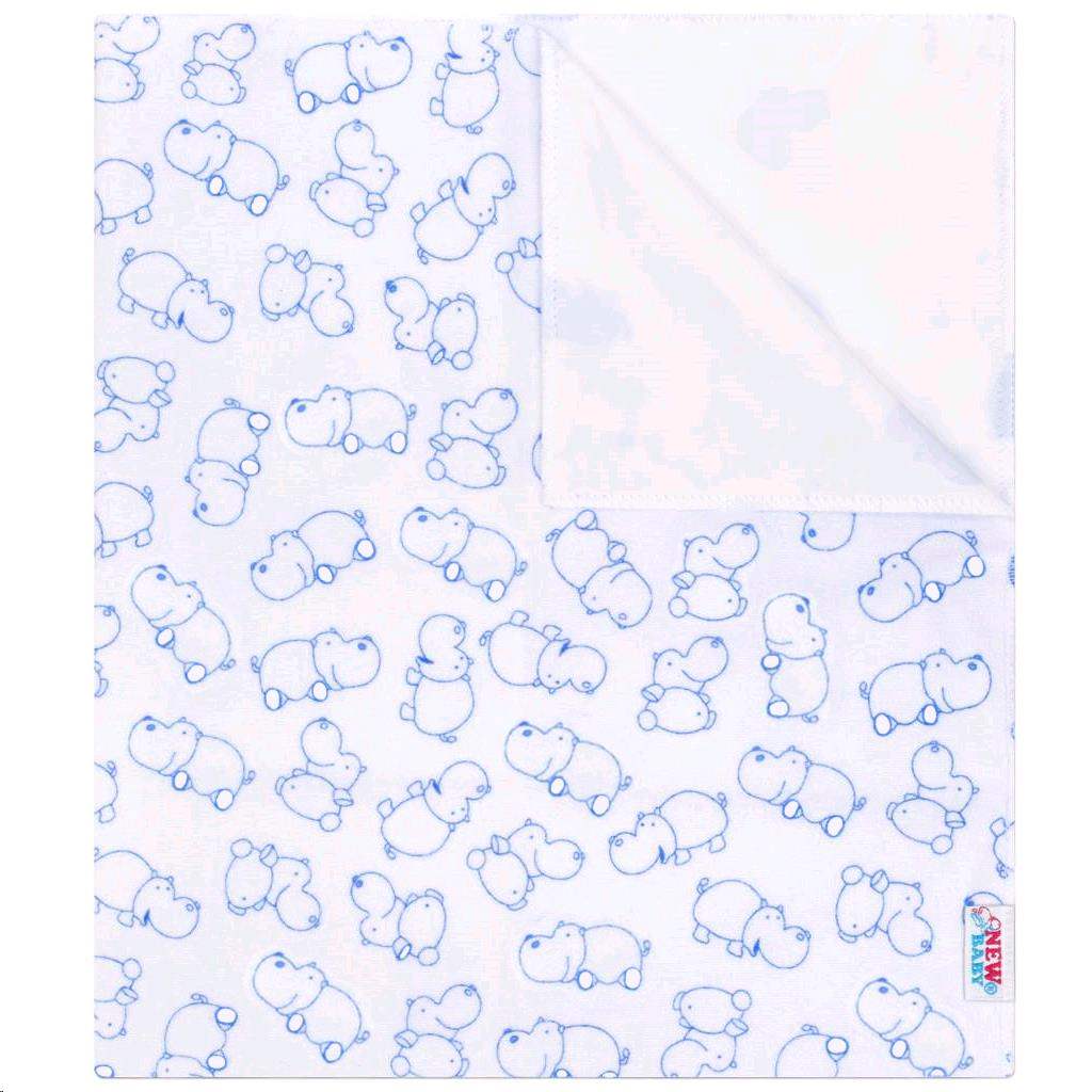 E-shop Nepremokavá flanelová podložka New Baby hroch - 40471