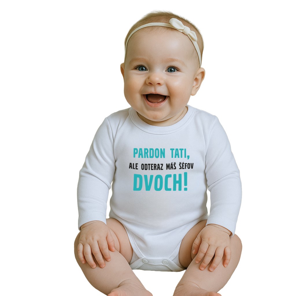 E-shop Body s potlačou New Baby Pardon tati,... máš šéfov dvoch!, 50 - 41200
