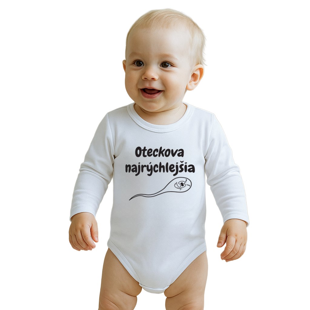 E-shop Body s potlačou New Baby Oteckova najrýchlejšia, 86 (12-18m) - 41220