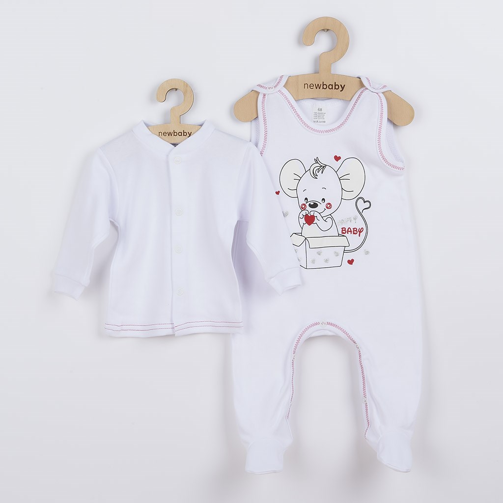 E-shop Dojčenská súpravička New Baby Mouse biela, 86 (12-18m) - 42247