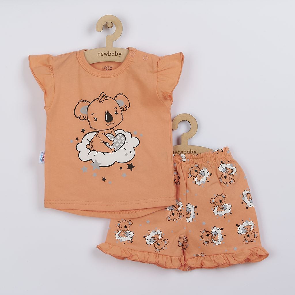 E-shop Detské letné pyžamko New Baby Dream lososové, 74 (6-9m) - 42820