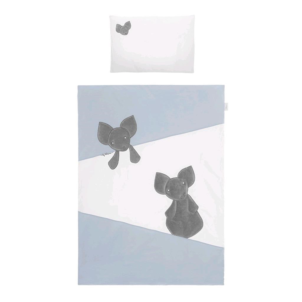 E-shop 3-dielne posteľné obliečky Belisima Mouse 100/135 modré - 42871