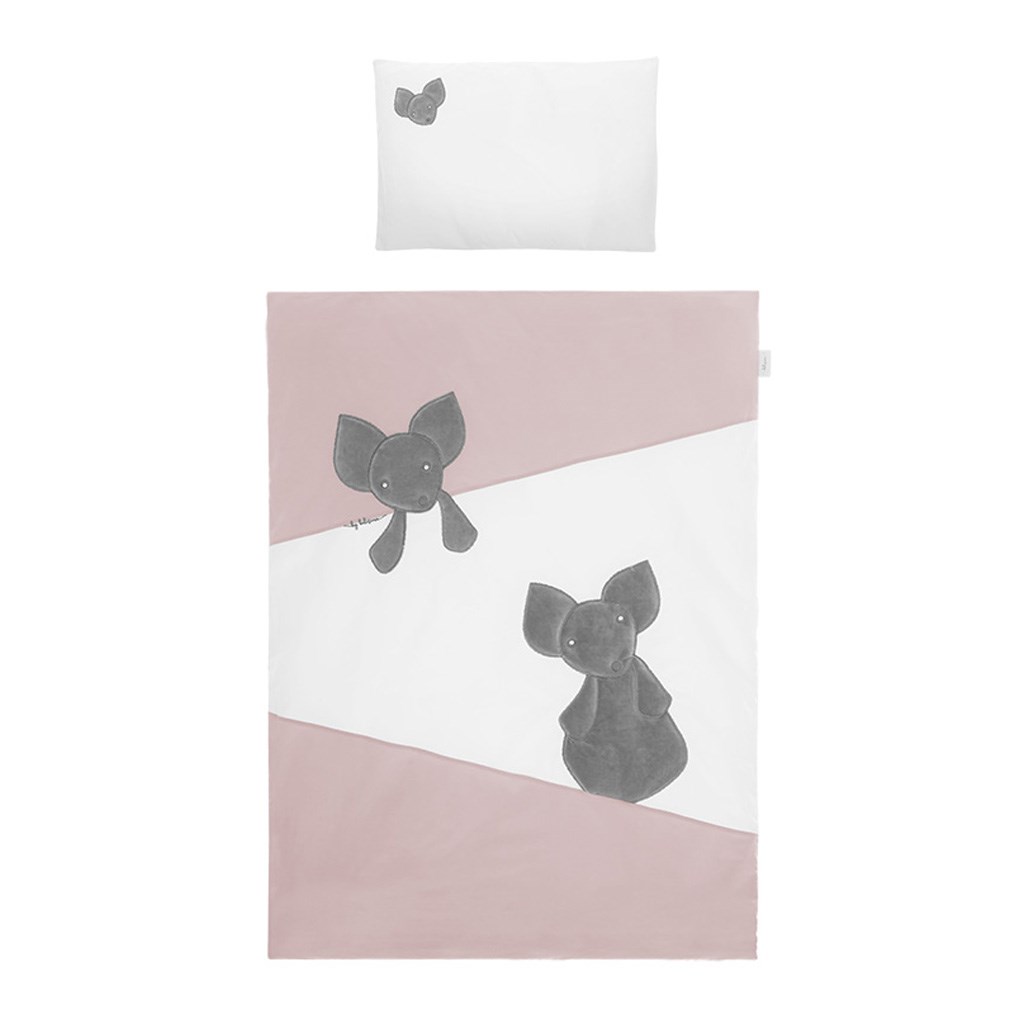 E-shop 3-dielne posteľné obliečky Belisima Mouse 90/120 ružové - 42874