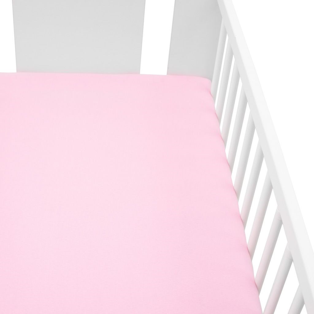 E-shop Jersey prestieradlo do postieľky New Baby 120x60 ružové - 43227