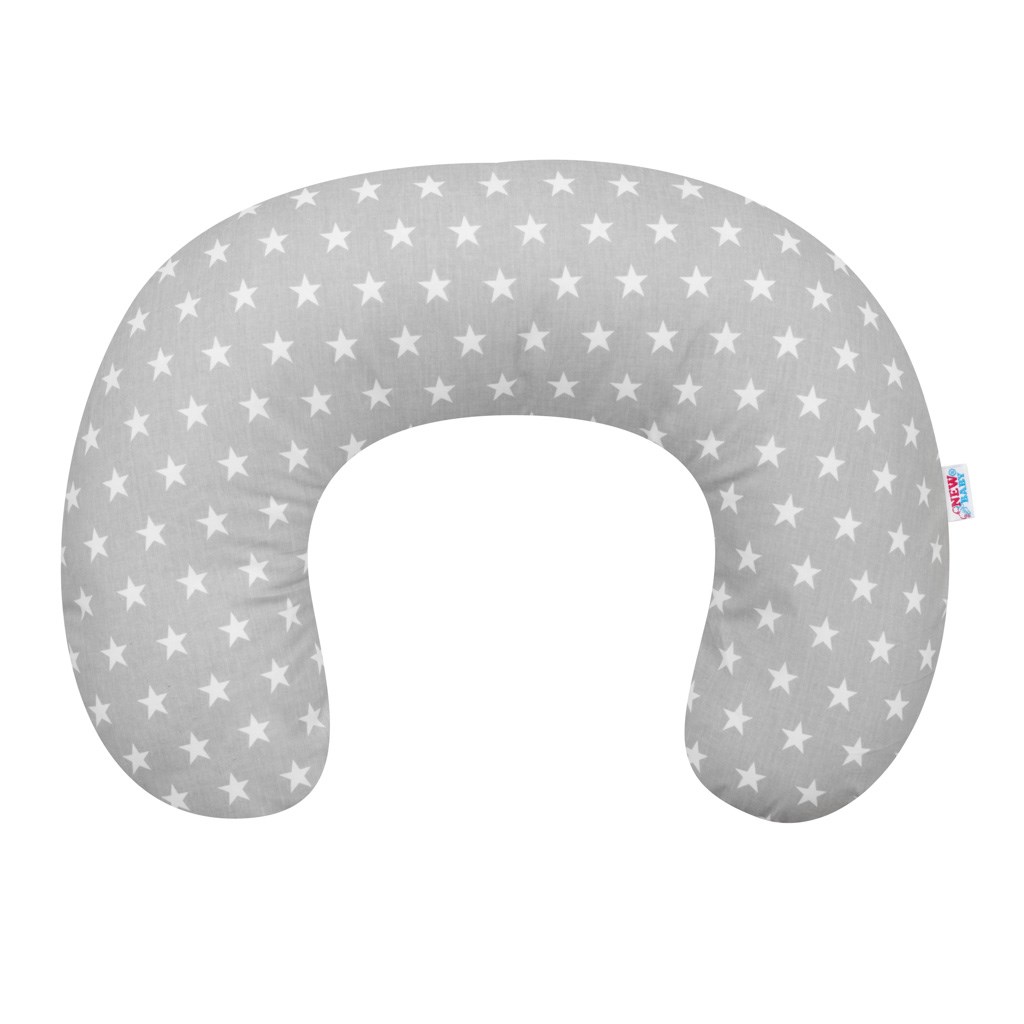 E-shop Dojčiaci vankúš New Baby Hviezdičky sivý - 43244