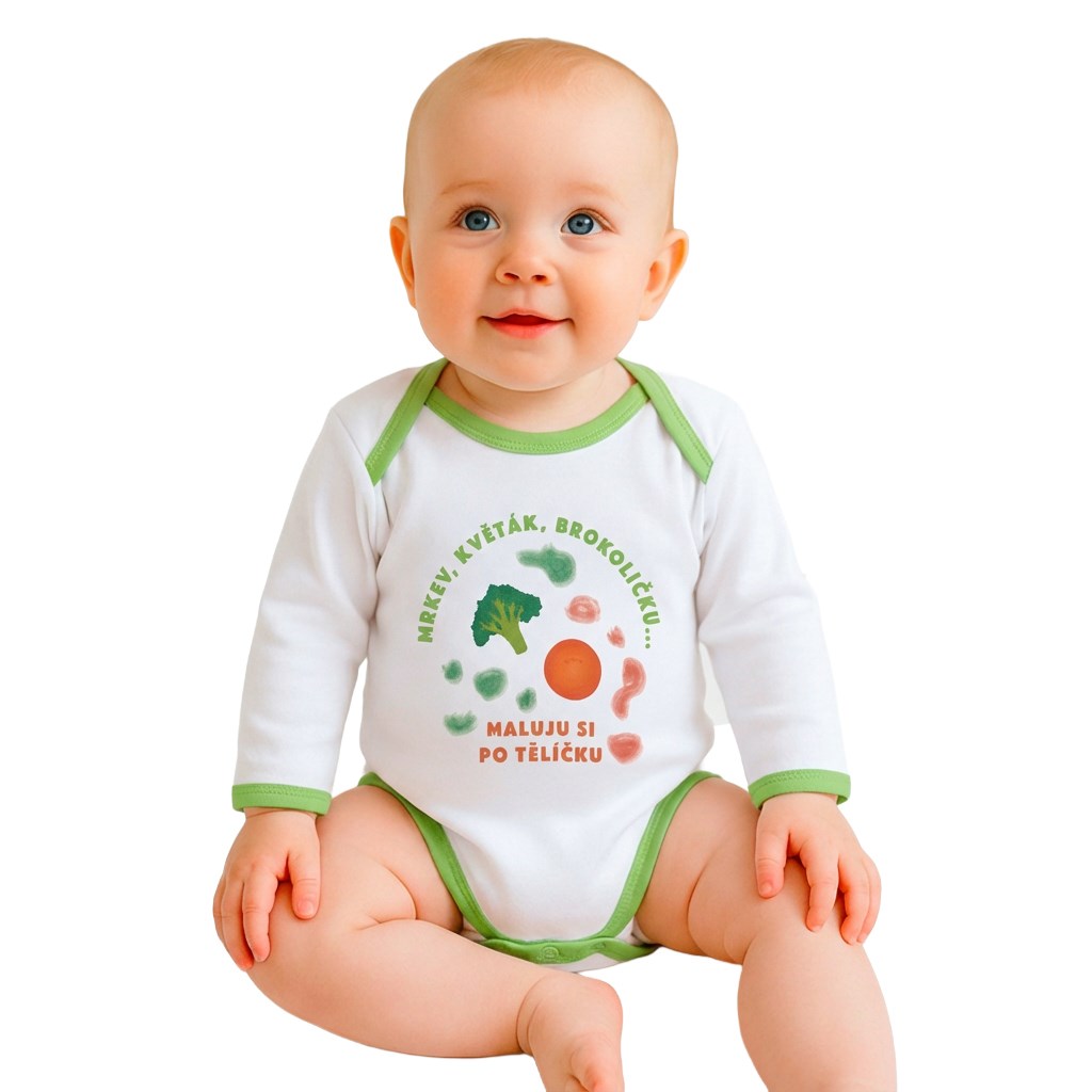 E-shop Body s potlačou New Baby ...maluju si po tělíčku, 62 (3-6m) - 43997