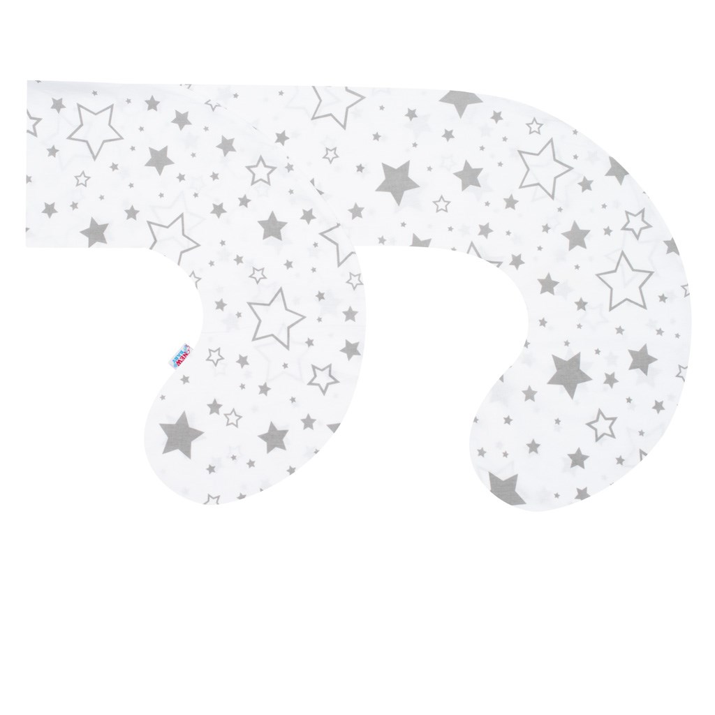 E-shop Obliečka na dojčiaci vankúš v tvare C New Baby Hviezdy sivé 285 x16 - 44018