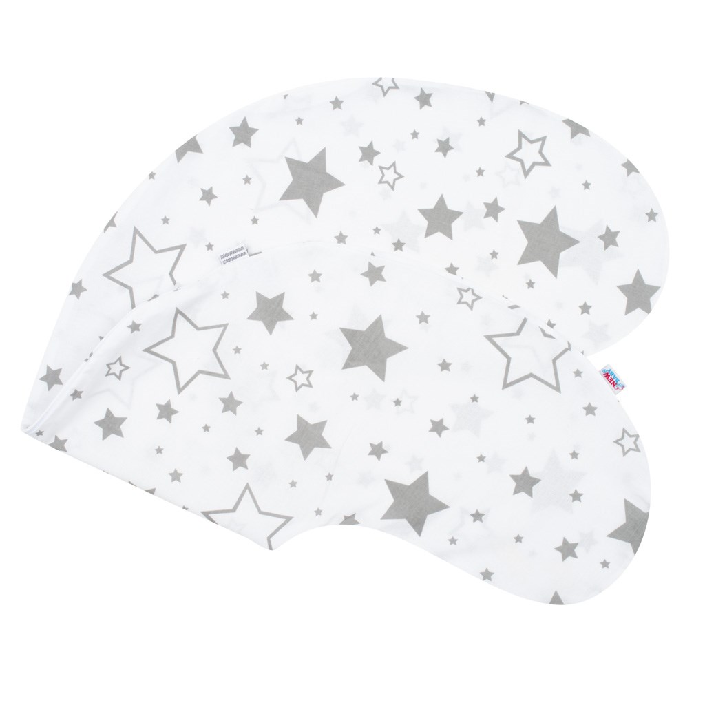 E-shop Obliečka na dojčiaci vankúš New Baby Hviezdy sivé - 44019