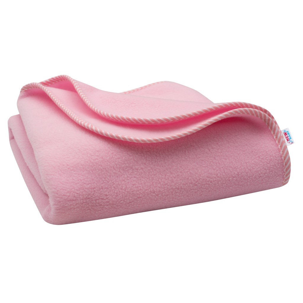 E-shop Detská fleecová deka New Baby 100x75 ružová prúžky - 44203