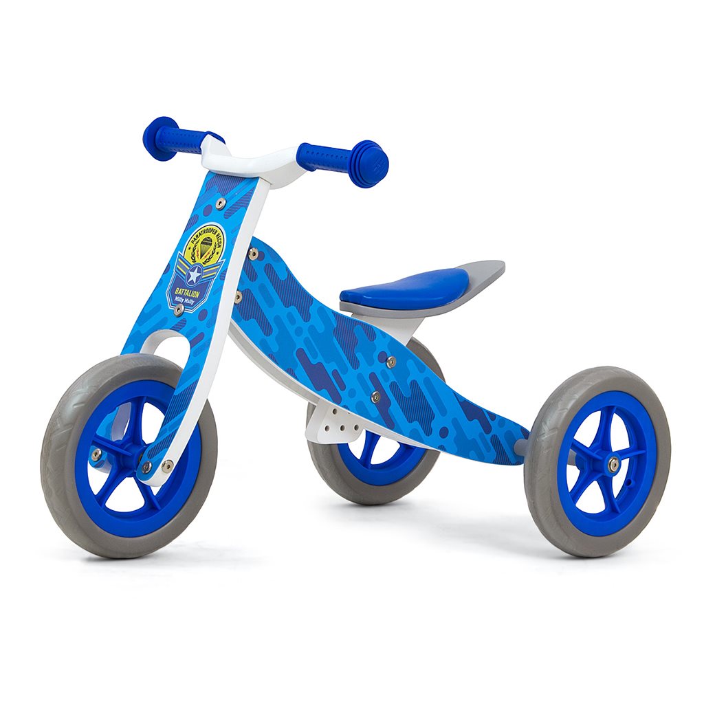 E-shop Detské multifunkčné odrážadlo 2v1 Milly Mally Cool Blue Army - 44240