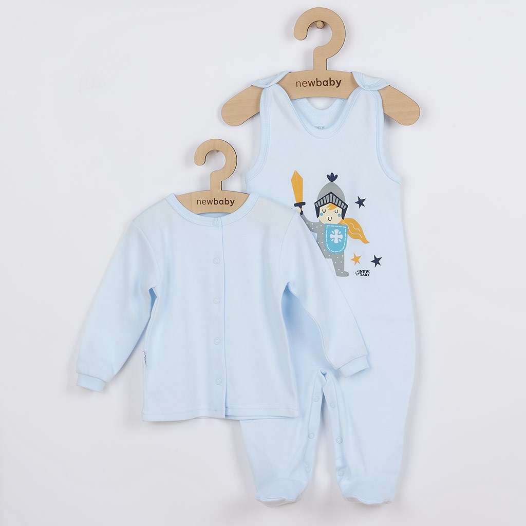 E-shop 2-dielna dojčenská bavlnená súpravička New Baby Malý rytier, 80 (9-12m) - 44279
