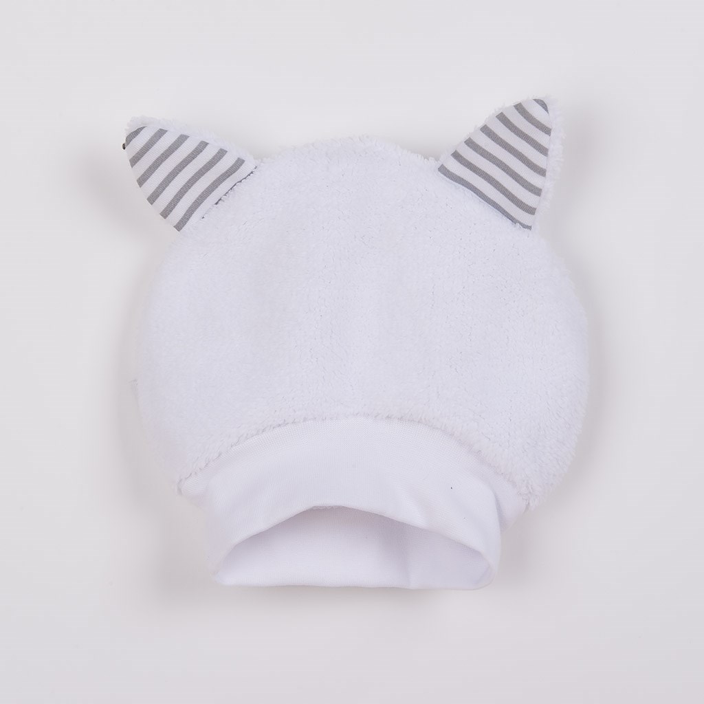 E-shop Luxusná detská zimná čiapočka s uškami New Baby Snowy collection, 62 (3-6m) - 44294