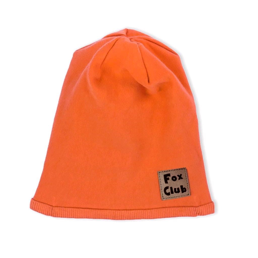 E-shop Dojčenská bavlnená čiapočka Nicol Fox Club oranžová, 68/74 - 44957