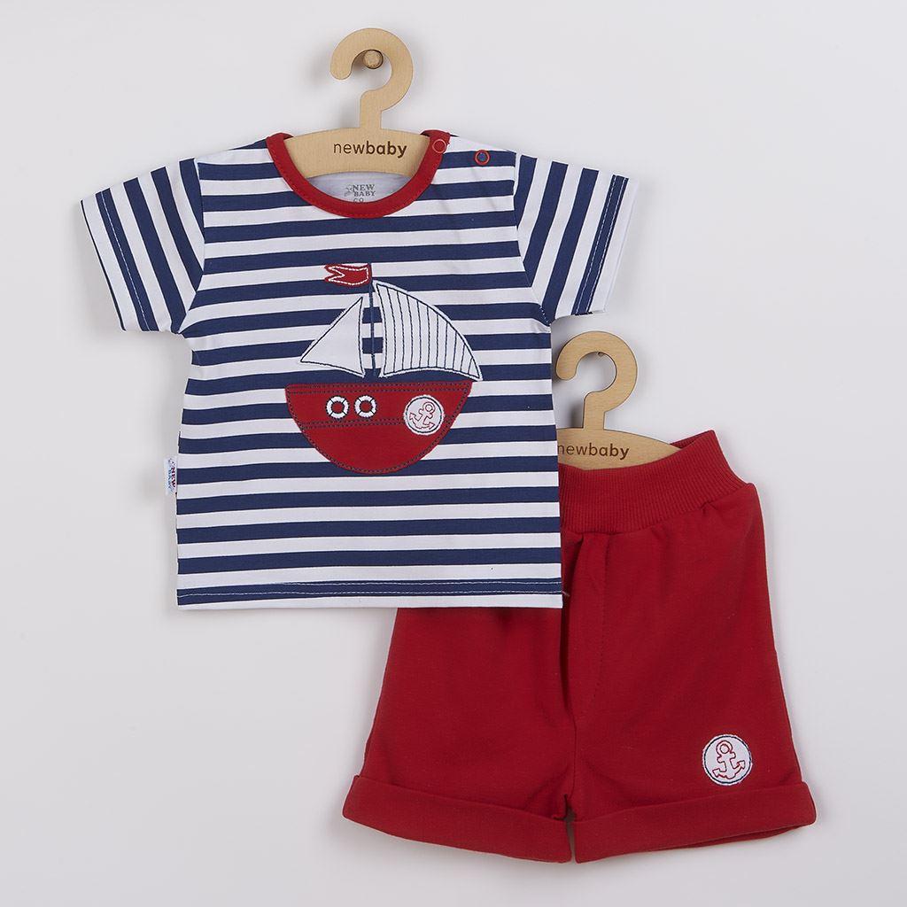 E-shop Dojčenská súprava tričko a kraťasky New Baby Marine, 56 (0-3m) - 45728