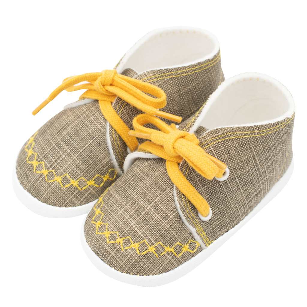 E-shop Dojčenské capačky tenisky New Baby jeans mustard 0-3 m, 116/122 - 45759