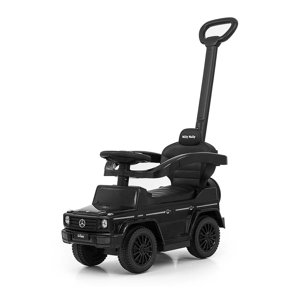 E-shop Detské odrážadlo s vodiacou tyčou MERCEDES G350d Milly Mally čierne - 45872