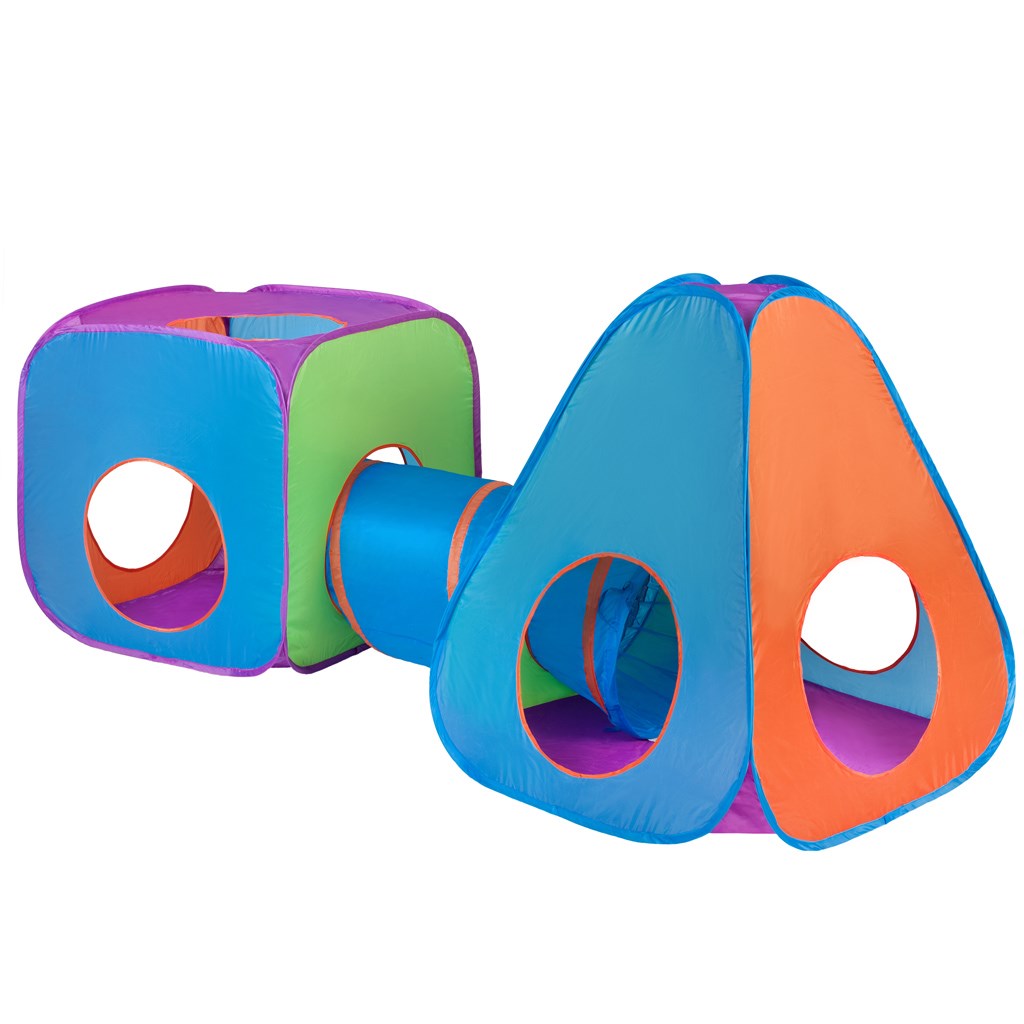 E-shop Detský stan Baby Mix 3v1 oranžovo-modrý - 46225