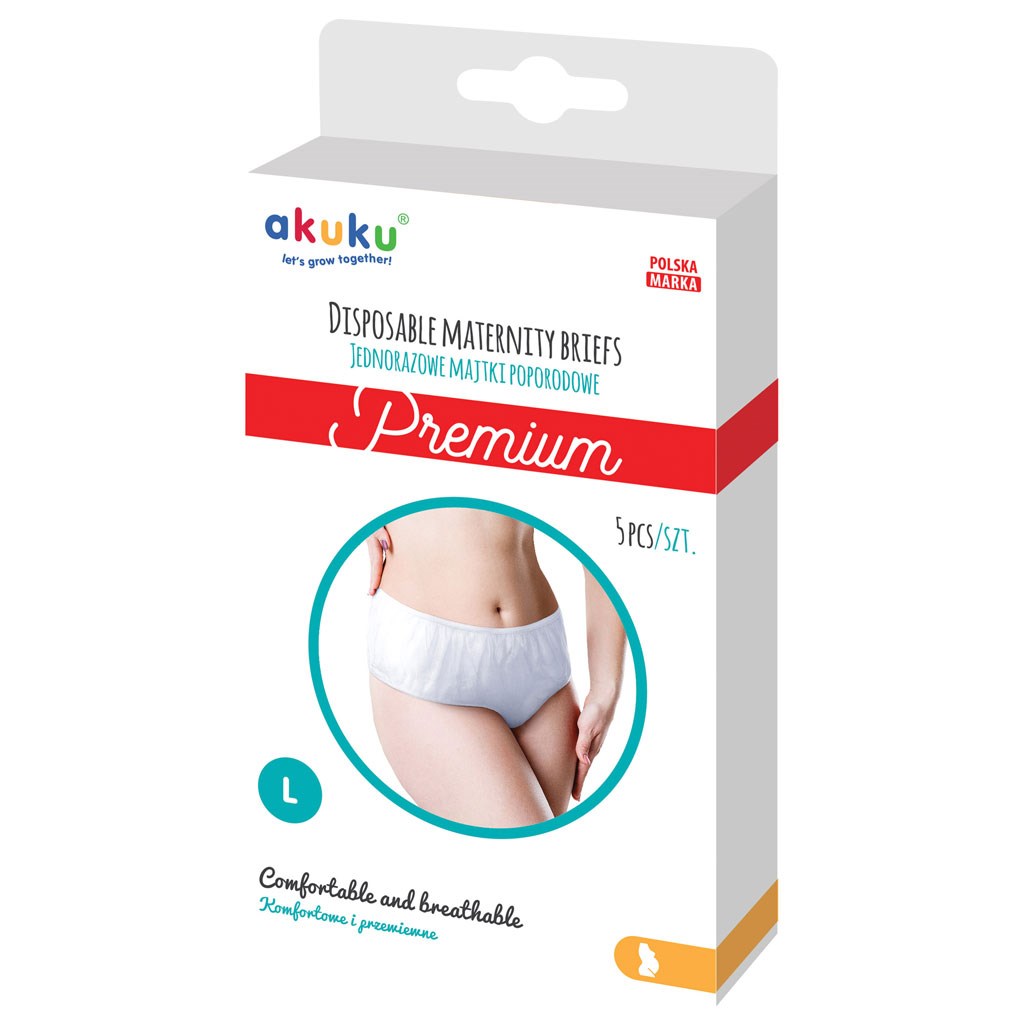 E-shop Jednorazové popôrodné nohavičky Akuku PREMIUM vel. L 5ks, L - 46329