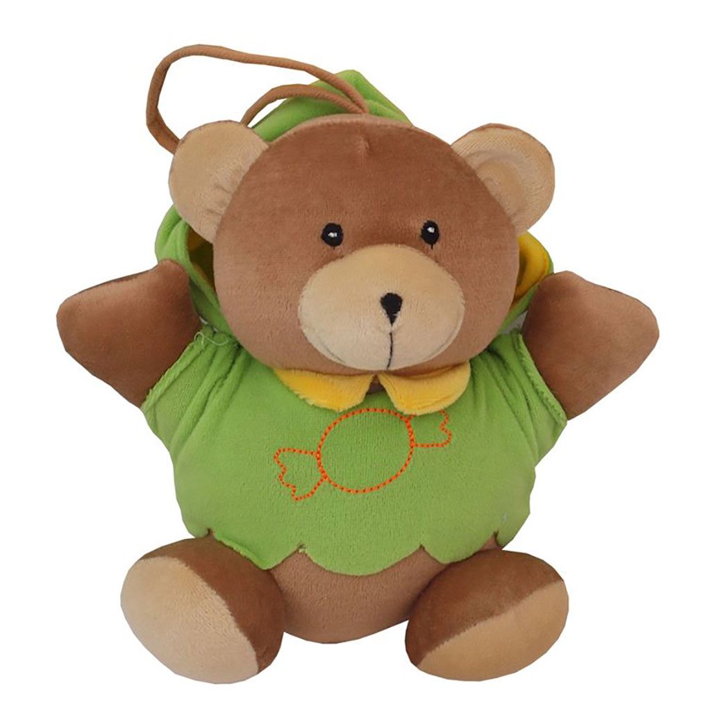 E-shop Detská plyšová hračka s hracím strojčekom Baby Mix medvedík zelený - 46552