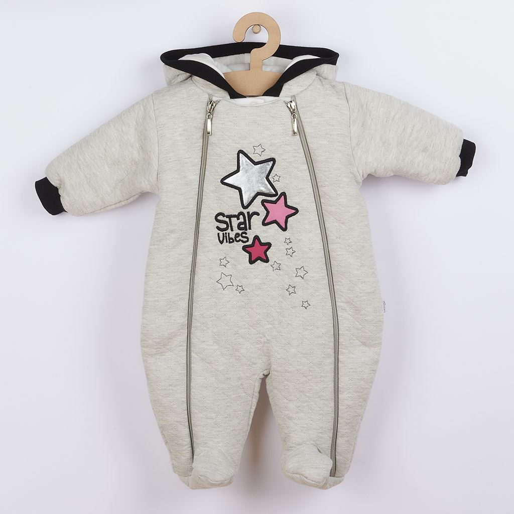 E-shop Zimná dojčenská kombinéza s kapucňou Koala Star Vibes ružová, 56 (0-3m) - 46720