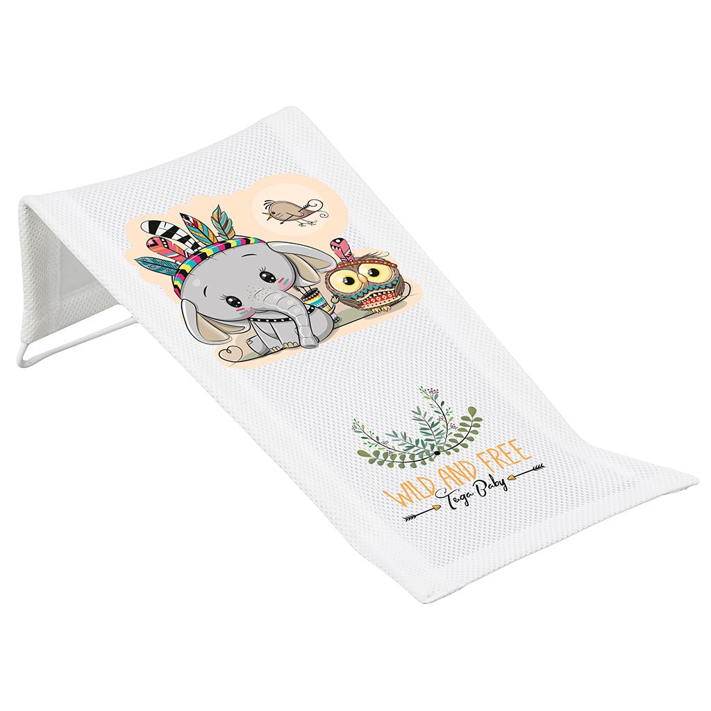 E-shop TEGA Látkové lehátko na kúpanie Wild & Free sloník biela - 47339