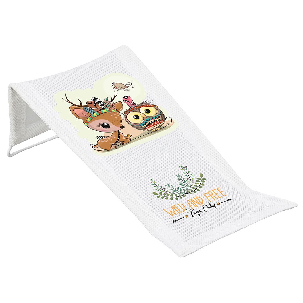 E-shop TEGA Látkové lehátko na kúpanie Wild & Free jelen biela - 47382