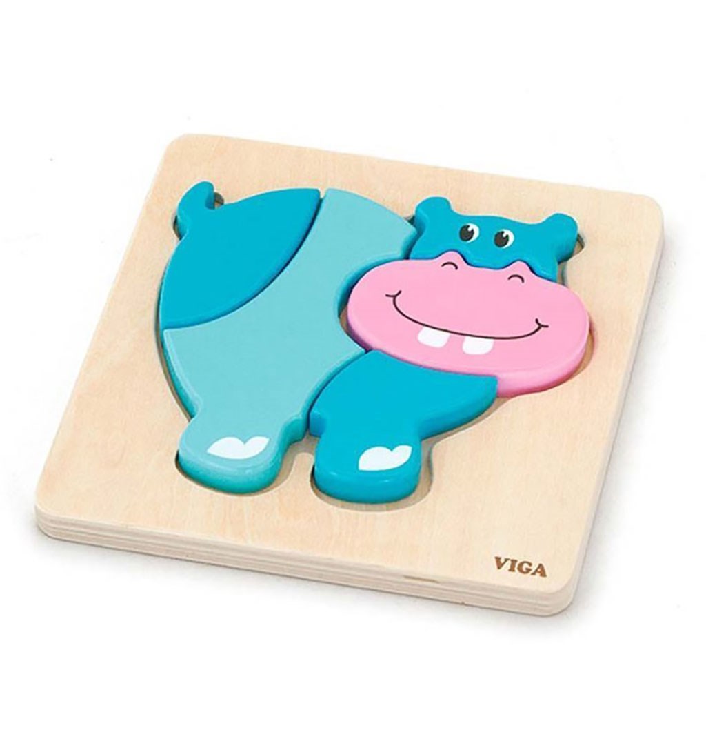E-shop Drevené puzzle pre najmenších Viga Hroch - 48539