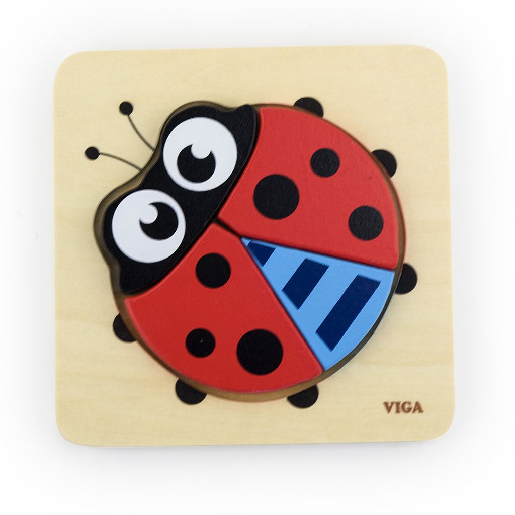 E-shop Drevené puzzle pre najmenších Viga Lienka - 48540