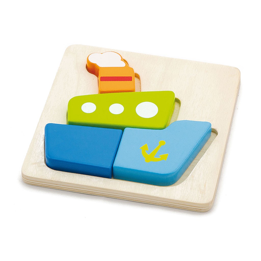 E-shop Drevené puzzle pre najmenších Viga Loď - 48541