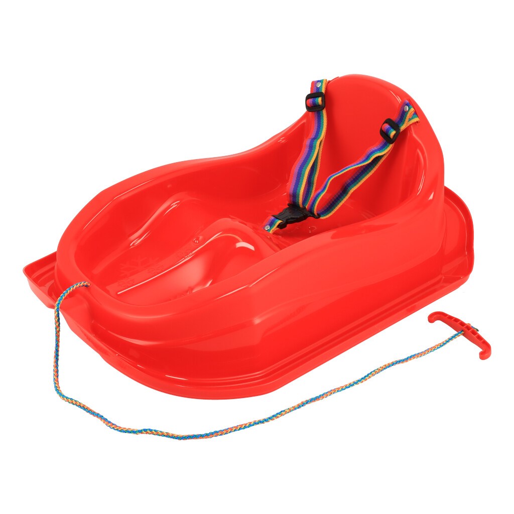 E-shop Plastové sánky s operadlom Baby Mix MINI červené - 49272
