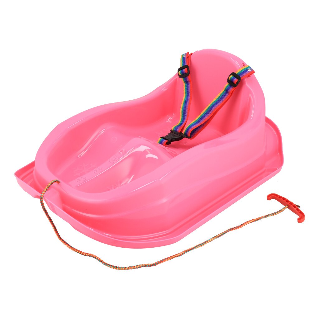 E-shop Plastové sánky s operadlom Baby Mix MINI ružové - 49274
