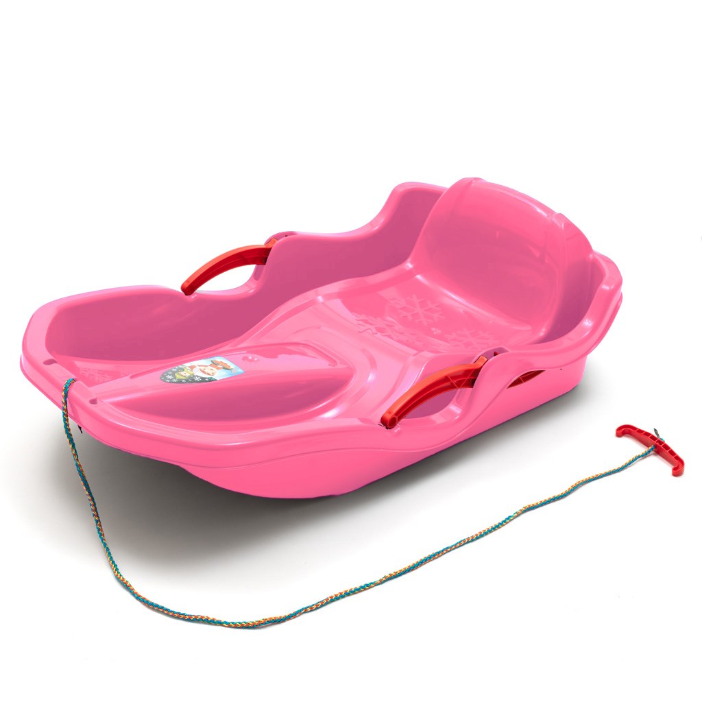 E-shop Plastové boby s operadlom a brzdami Baby Mix SPEED BOB ružové - 49281