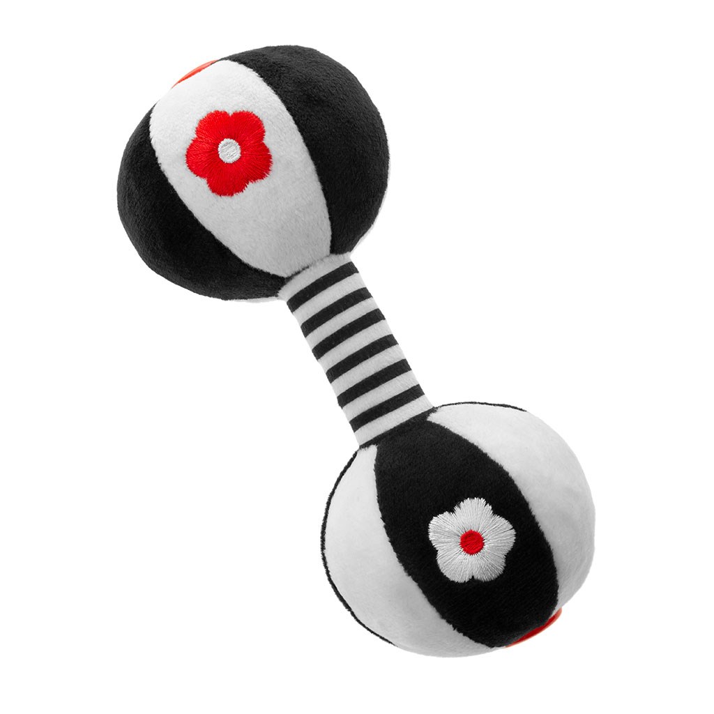 E-shop Detská senzorická kontrastná hračka s hrkálkou Akuku Činka - 50316
