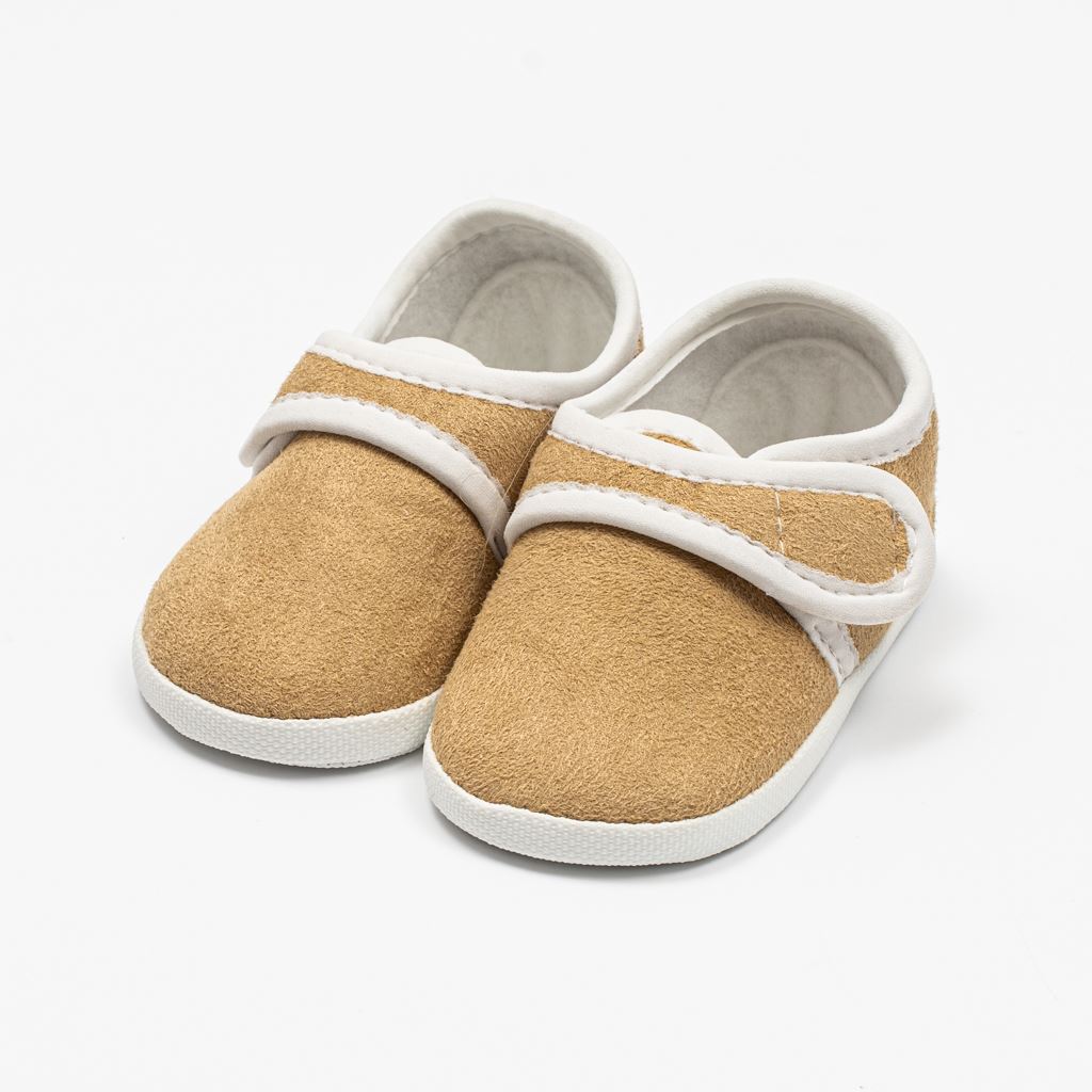 E-shop Dojčenské semiškové capačky New Baby hnedá 0-3 m, 116/122 - 50299