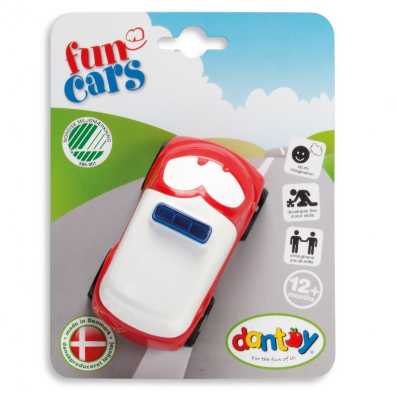 E-shop DANTOY Fun Cars sanitka červená 1ks 12m+