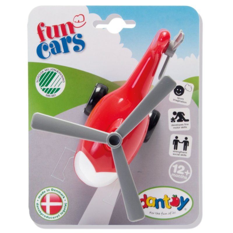 E-shop DANTOY Fun Cars vrtuľník červený 1ks 12m+