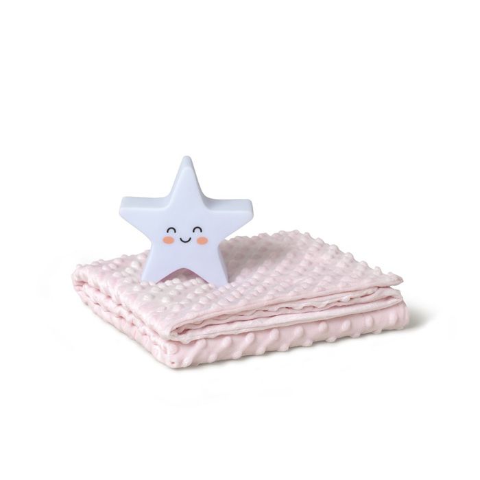 E-shop INTERBABY | SET Deka extra mäkká guličky + lampička HVIEZDA - ružová