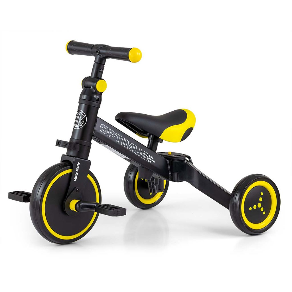 E-shop Detská trojkolka 3v1 Milly Mally Optimus black - 51469
