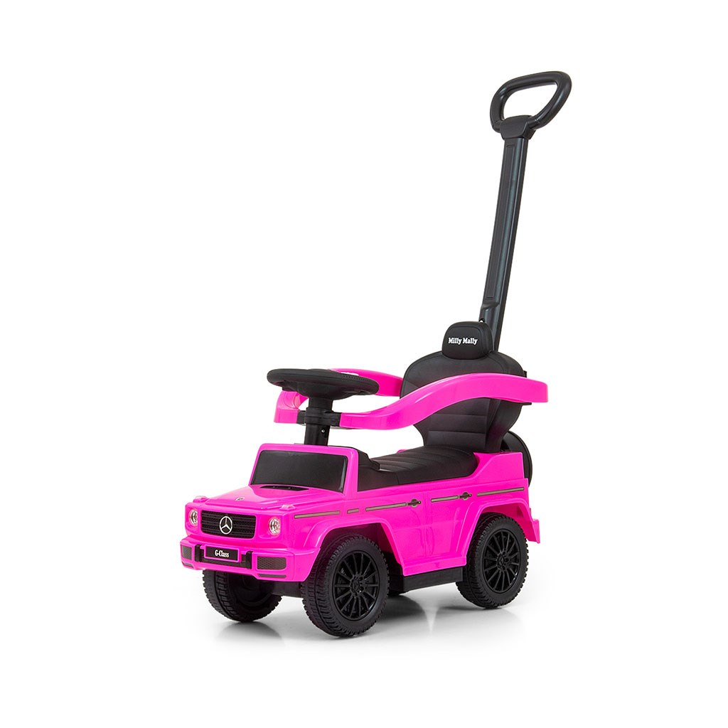 E-shop Detské odrážadlo s vodiacou tyčou MERCEDES G350d Milly Mally ružové - 51479