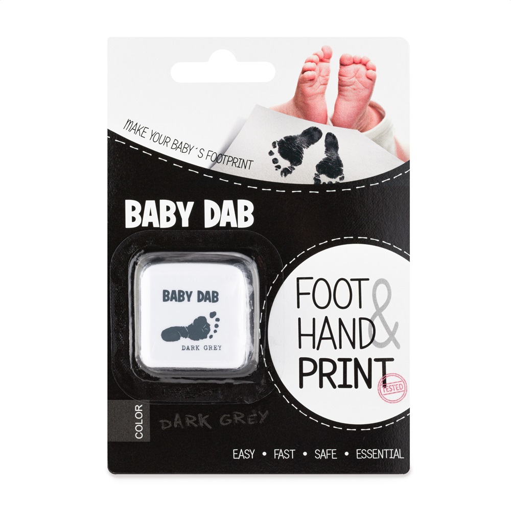 E-shop BABYDAB BABY DAB Farba na detské odtlačky - šedá