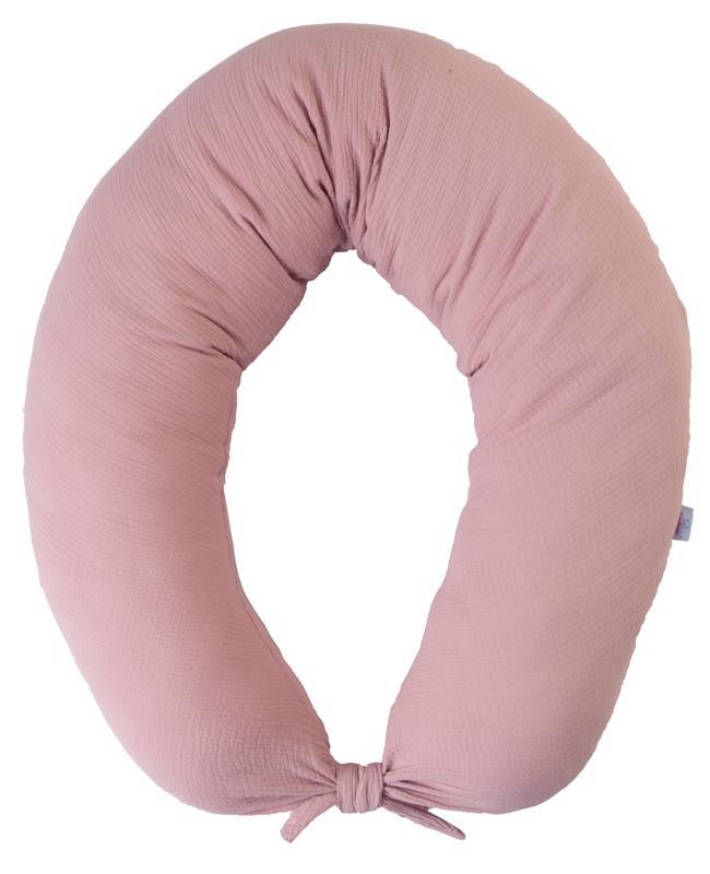 E-shop BABYMATEX Vankúš na dojčenie mušelínový Moon Staroružová 260 cm