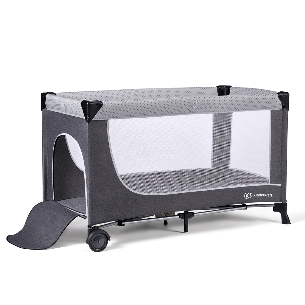 E-shop KINDERKRAFT SELECT Postieľka cestovná Leody Grey, Premium