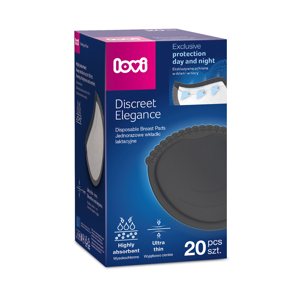 E-shop LOVI Vložky do podprsenky Discreet Elegance 20 ks, čierne