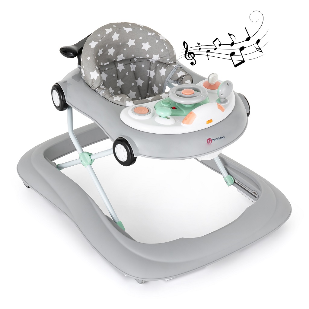 E-shop PETITEMARS PETITE&MARS Chodítko so zvukom Cabrio Grey