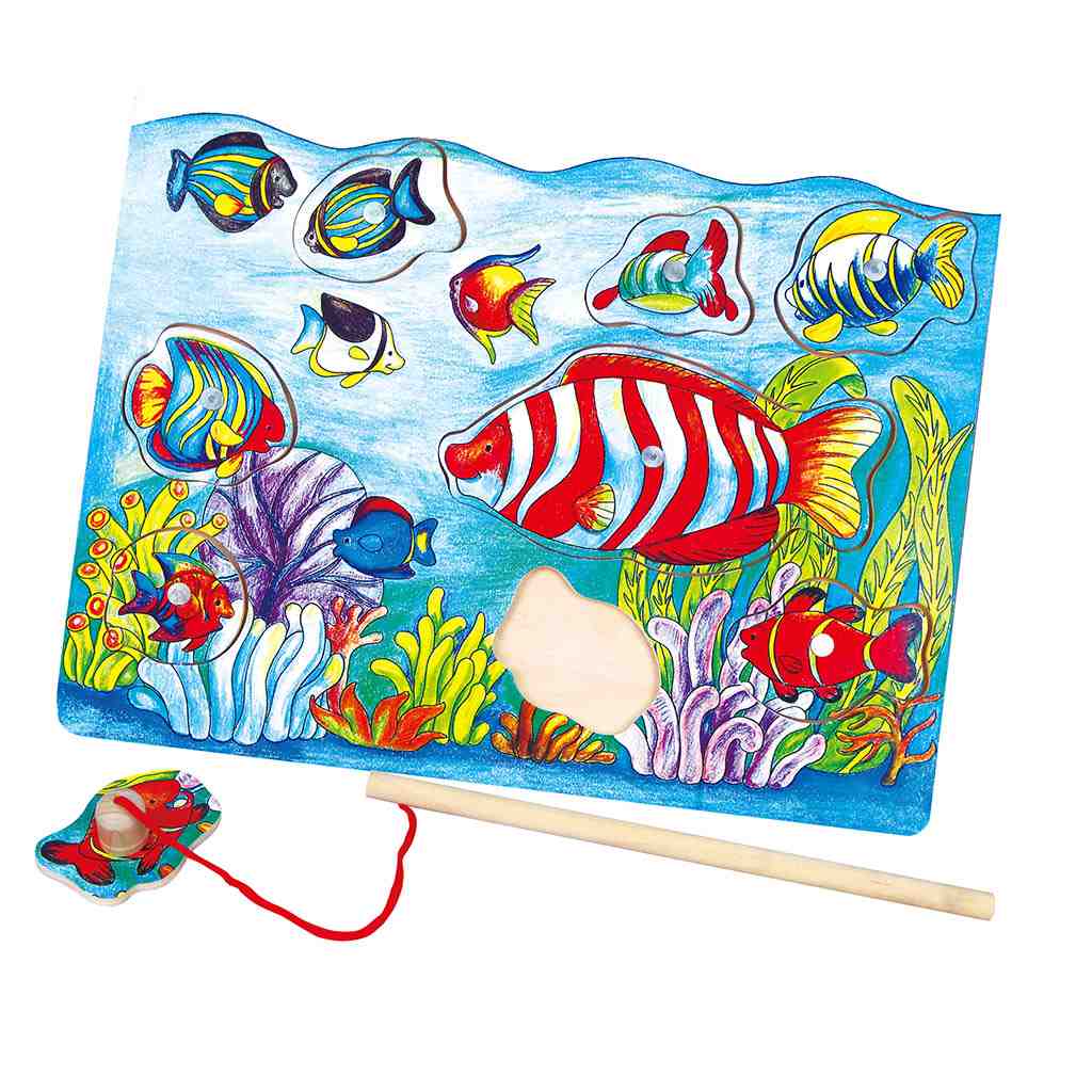 E-shop Drevené magnetické puzzle Viga Rybolov - 51641