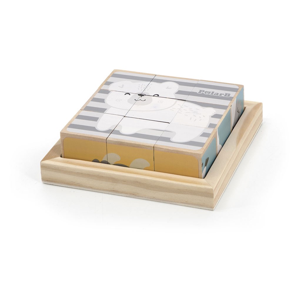 E-shop Drevené puzzle kocky Viga zvieratá - 51669